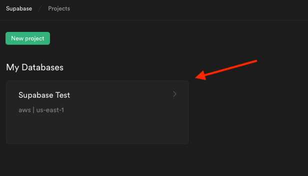 Screenshot of a database on the Supabase dashboard